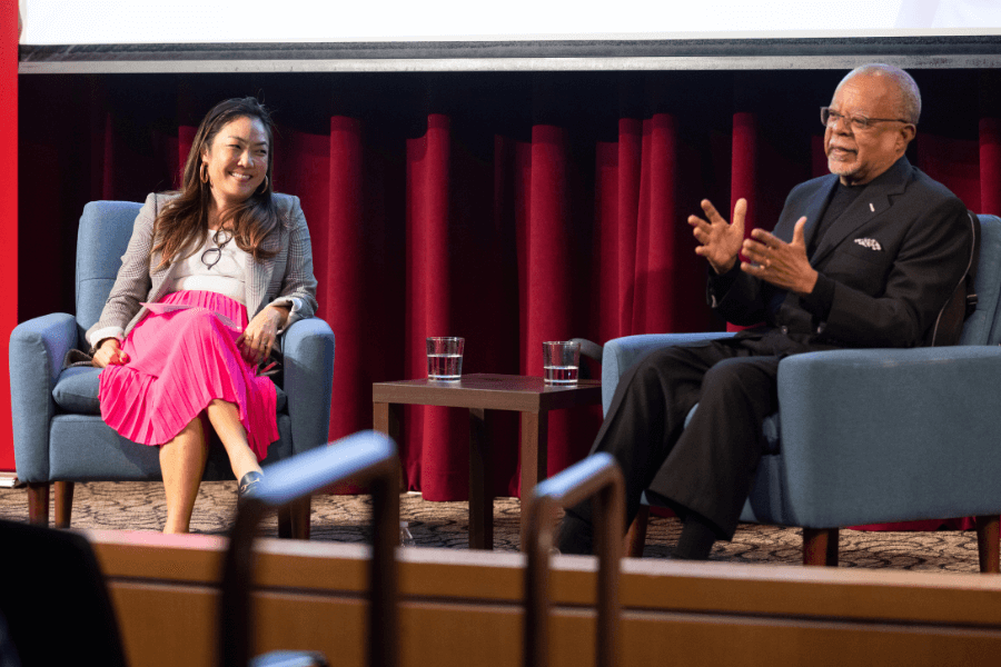 Professor Julia Lee and Henry Louis Gates Jr.